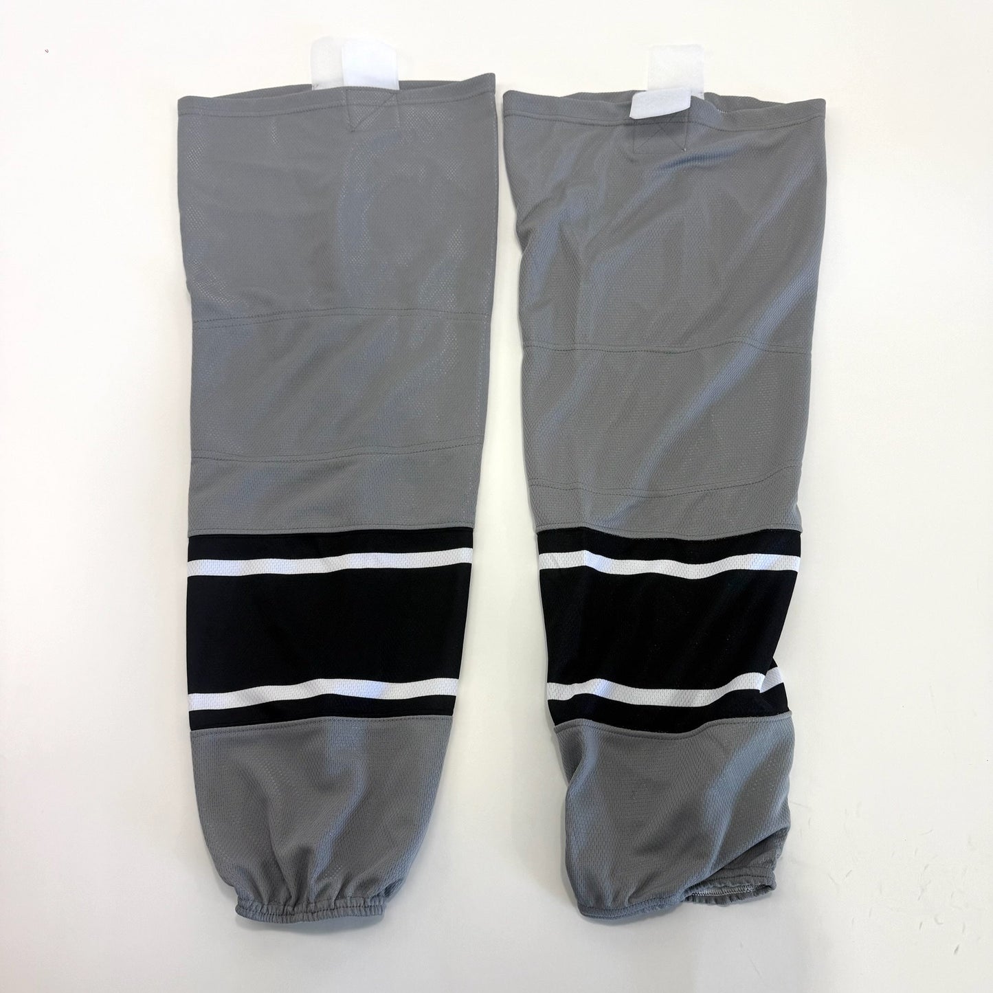 Used Black and Grey Chicago Steel Alternate Hockey Socks - Senior Large - Top Flight Hockey