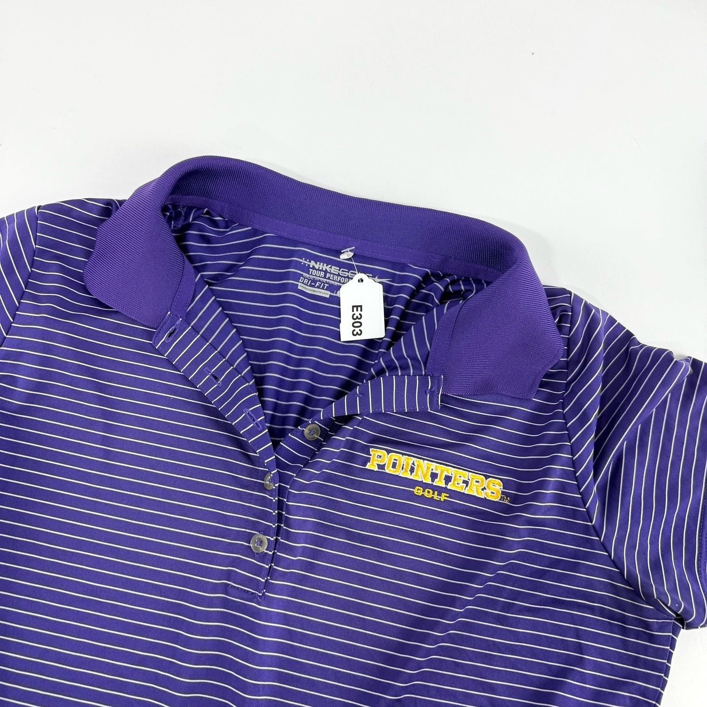 Used Womens Purple Nike UWSP Pointers Golf Polo | Womens Large | E303 - Top Flight Hockey