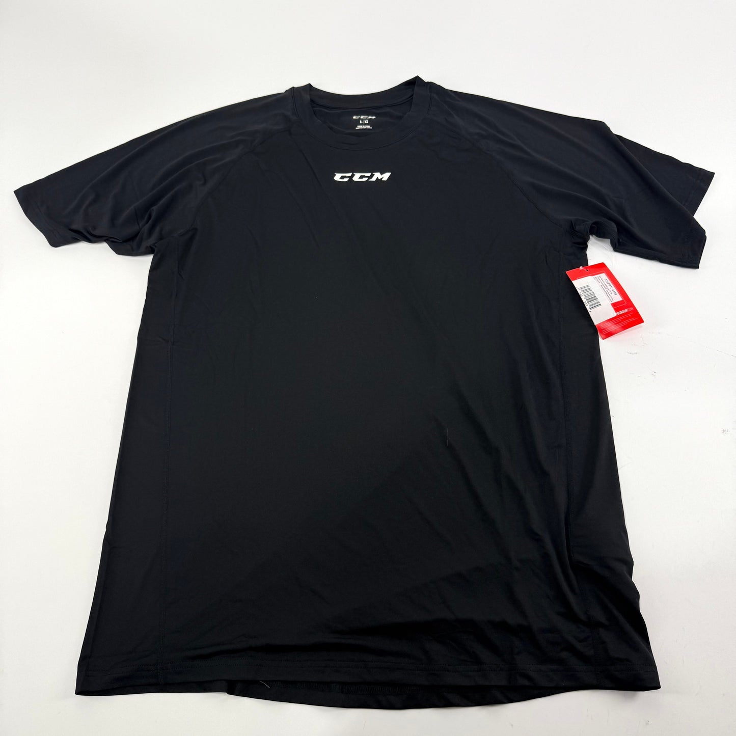 New Black CCM Men's Loose fit Short Sleeve Shirt | Senior L | #191520510725