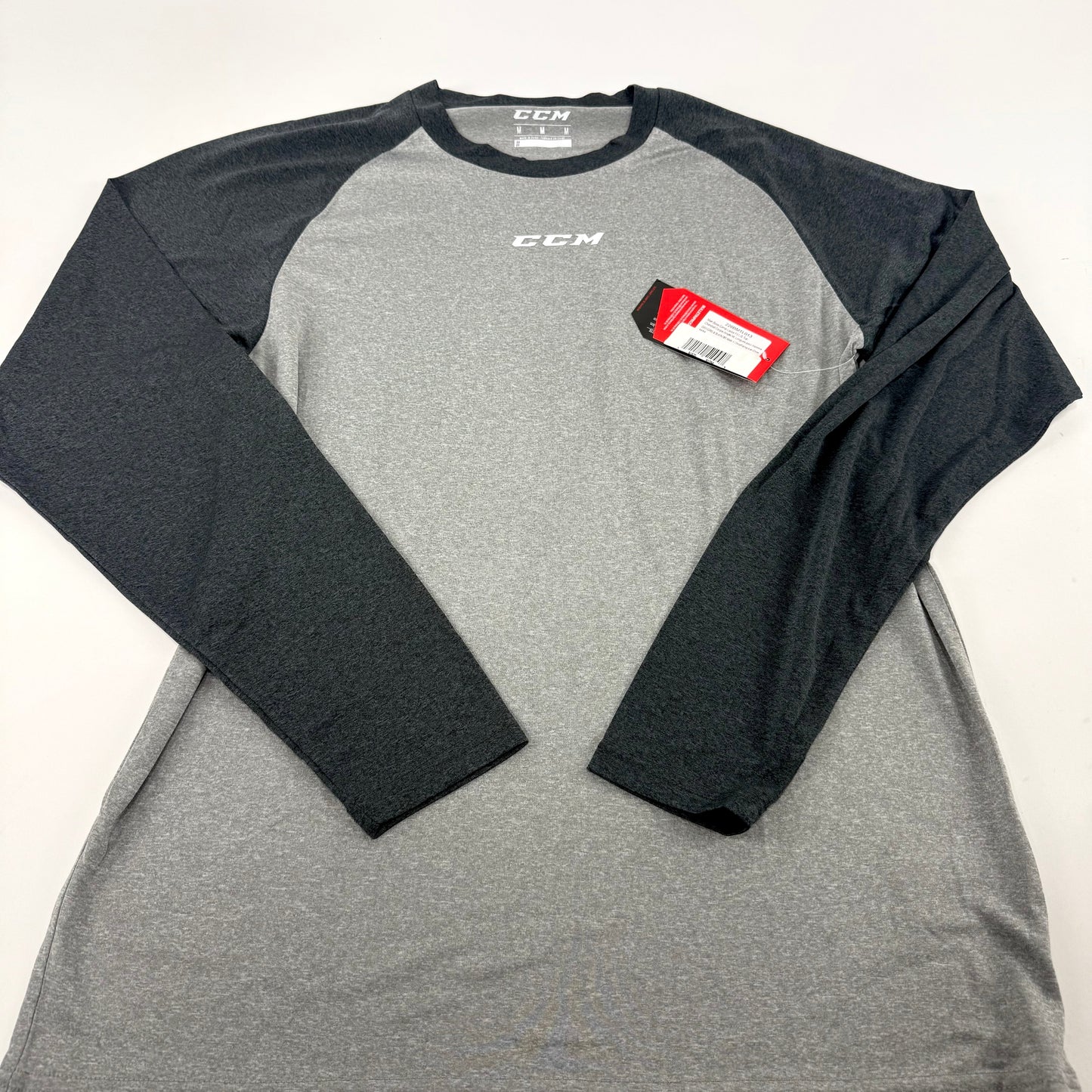 New CCM Mens Basecamp Two Tone Long Sleeve | Grey/Black | Senior M #191520510947