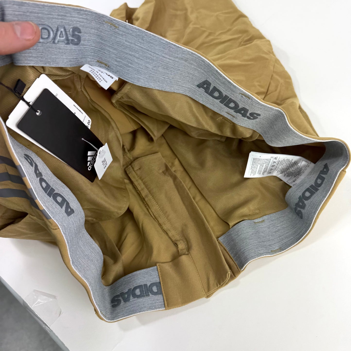 New Khaki Adidas Golf Shorts | 34" Waist Size | J67935