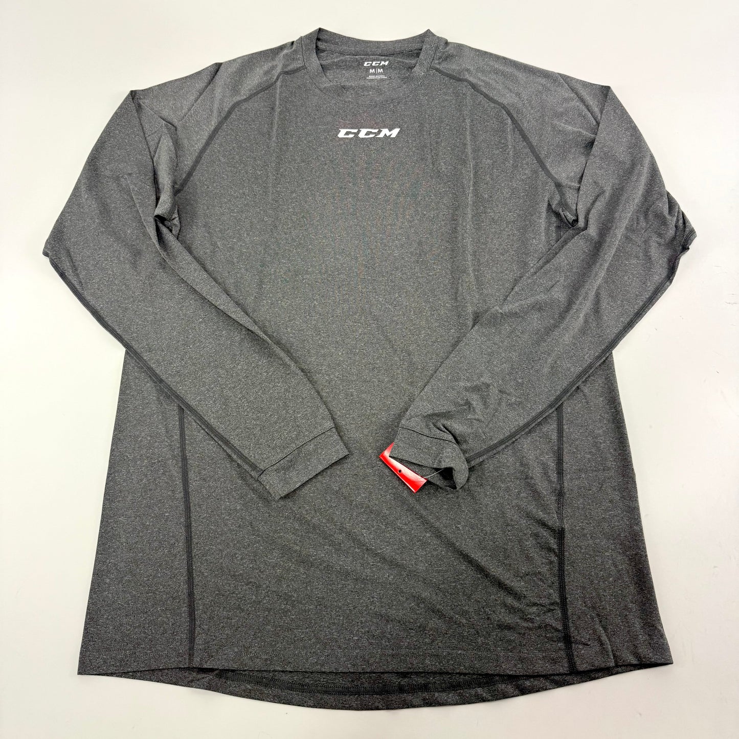 New Grey CCM Mens Loose Fit Long Sleeve Shirt | Senior M | #191520510565