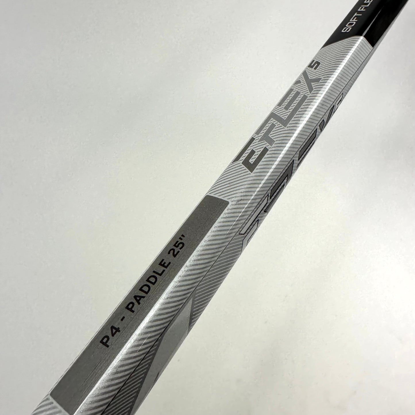 Brand New Black, White and Grey CCM Eflex 5 Goalie Stick - P4 Curve | 25" Paddle - Top Flight Hockey