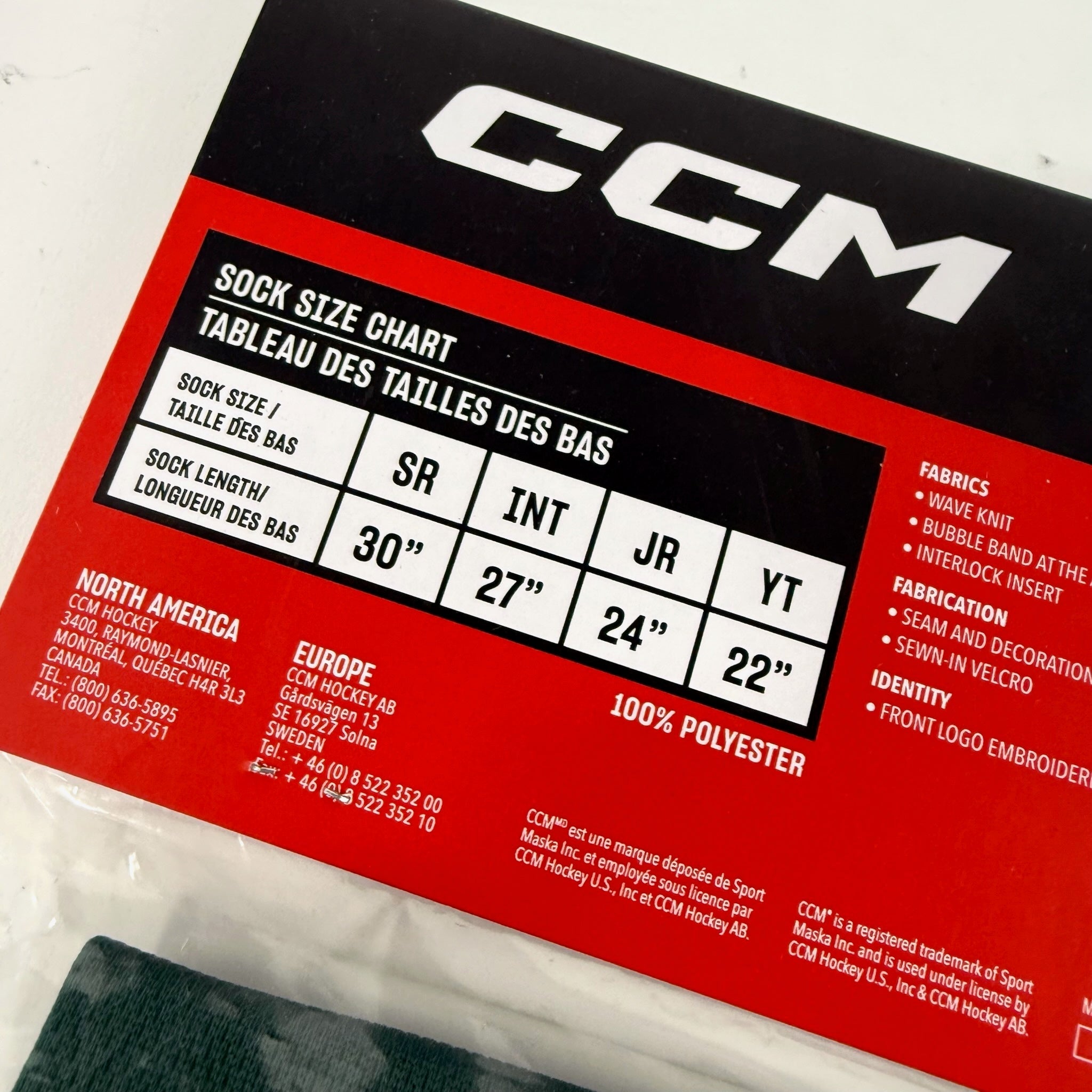 New Dark Green CCM Practice Socks | Senior
