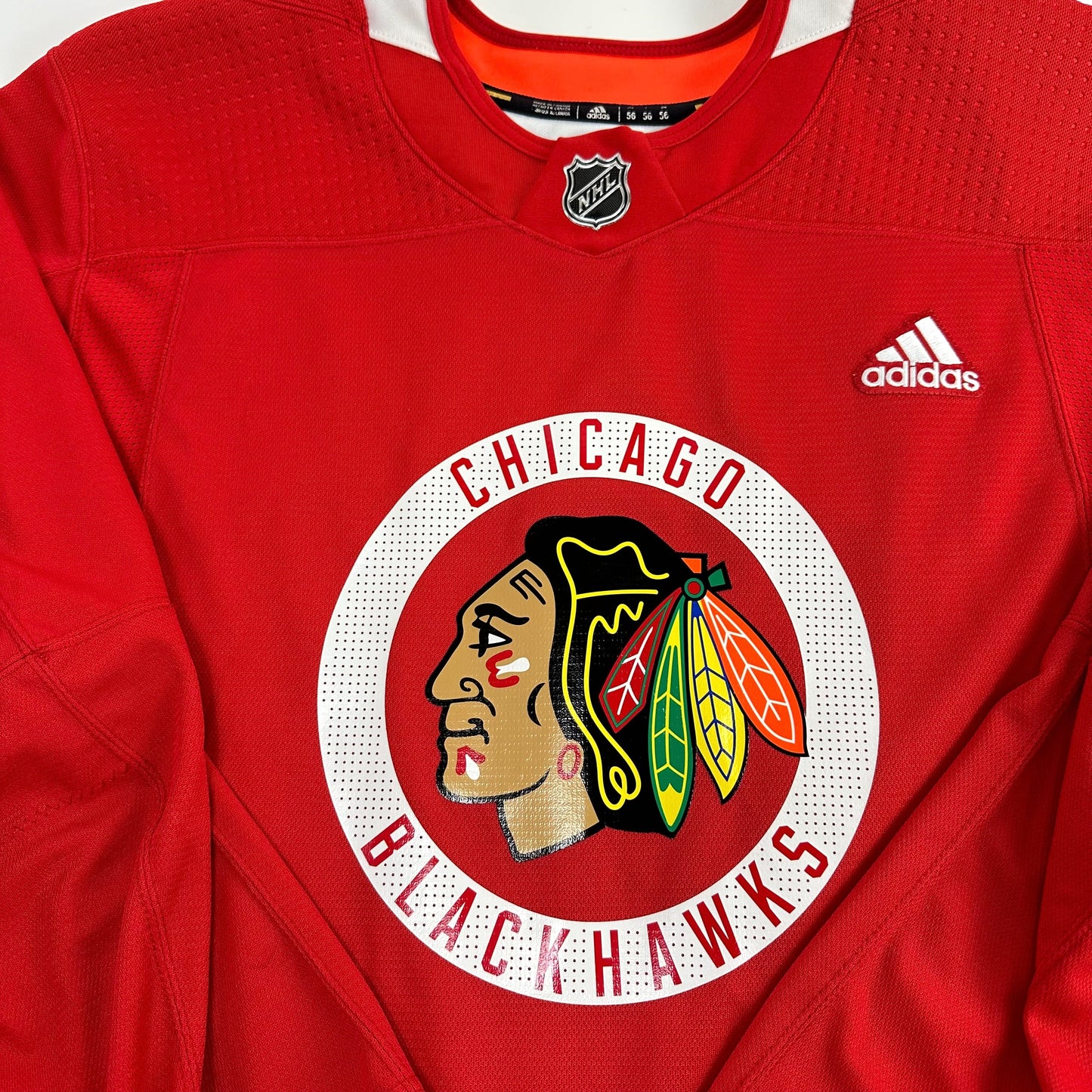 SAARELA #26 - Red Chicago Blackhawks Practice Jersey - Adidas MIC Size 56