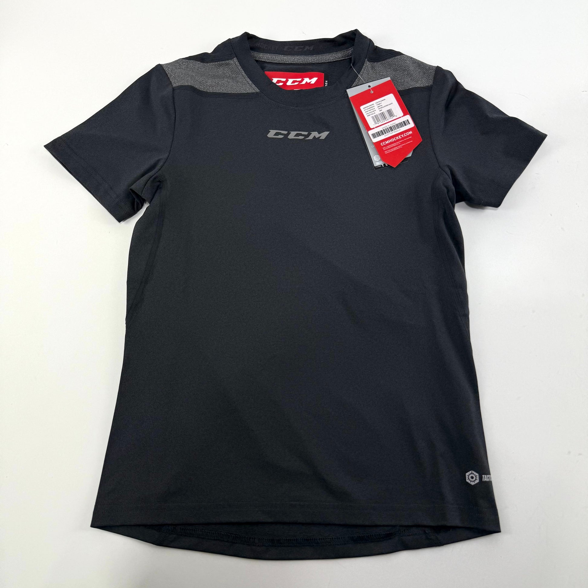 New Black CCM Youth Premium Tech T Shirt | Youth M | #191520067540 - Top Flight Hockey