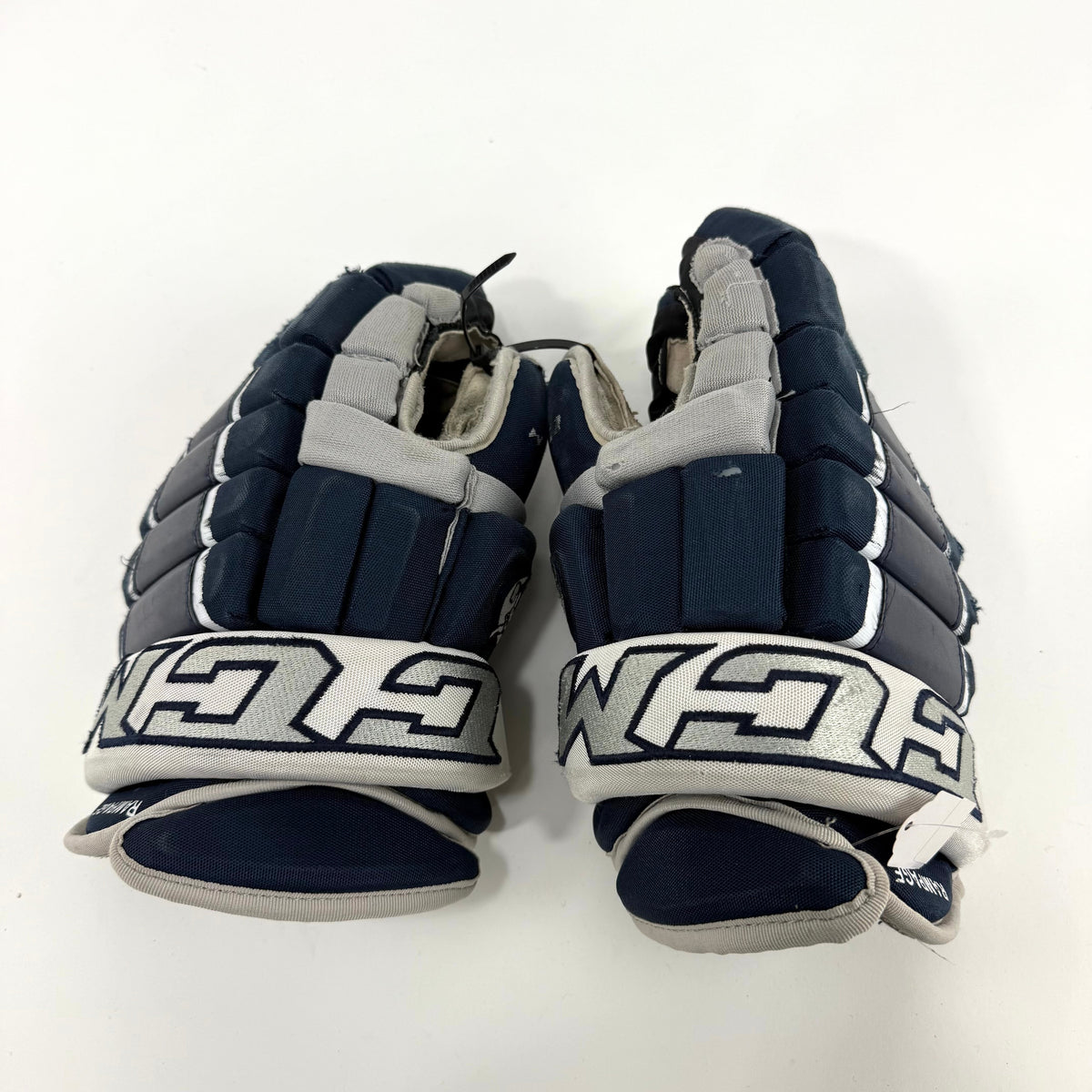Used Navy CCM HG4PC Gloves Colorado Rampage | 14" | K346 - Top Flight Hockey