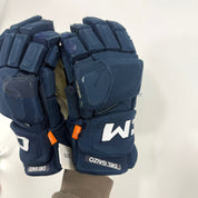 Used Navy CCM Jetspeed Pro Gloves | 14" | D379