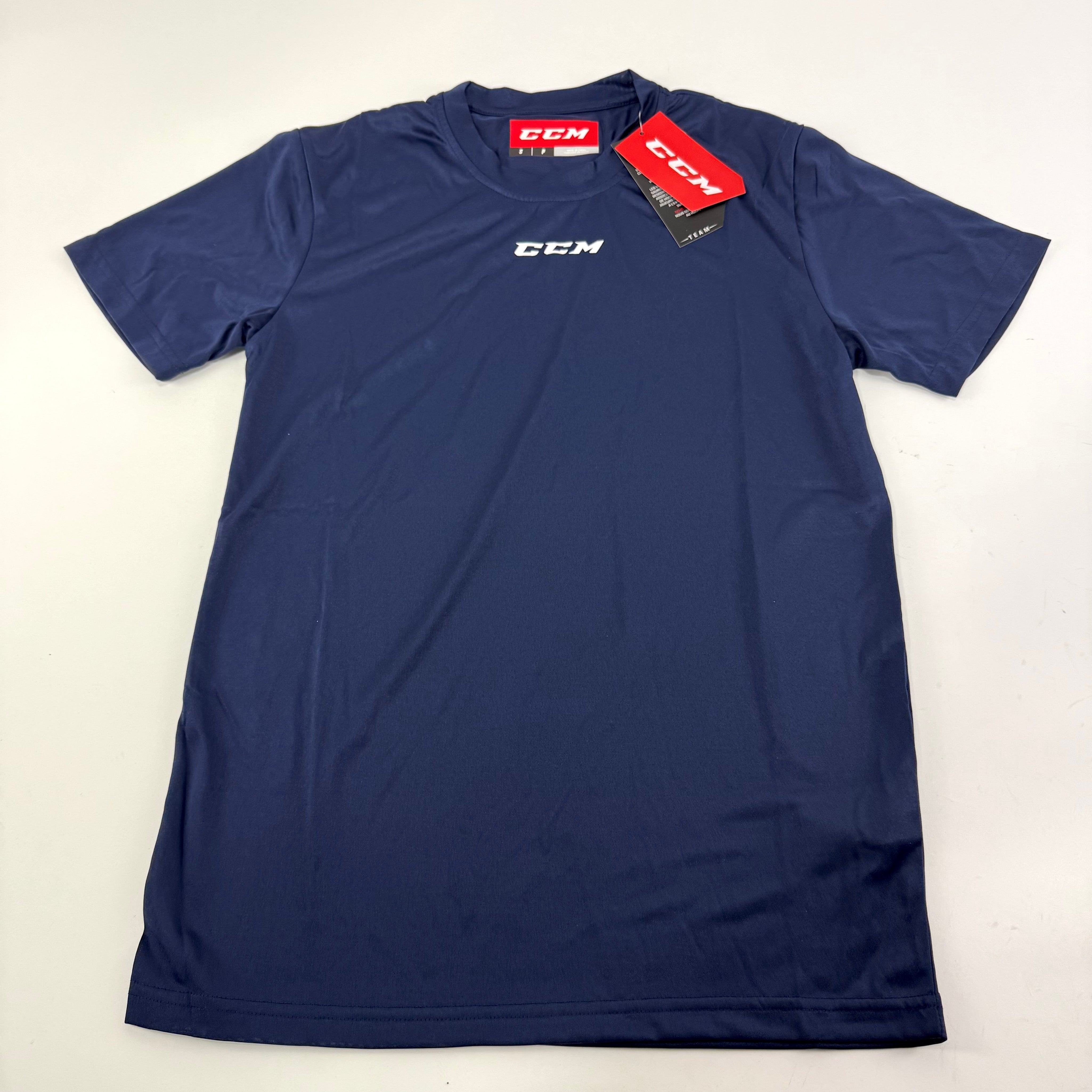New Navy CCM Mens Dri Fit T Shirt | Senior S | #888600268637 - Top Flight Hockey