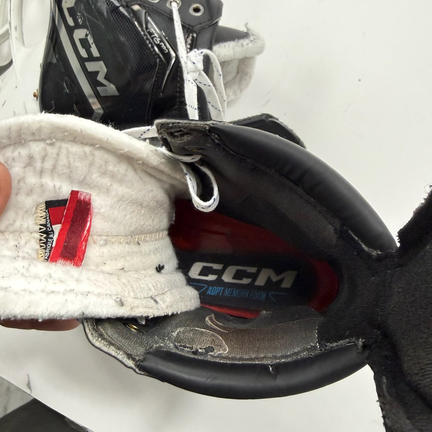 Used Black CCM Jetspeed FT6 Pro Skates | 8.5 D | Chicago Blackhawks Lukas Reichel | BH302 - Top Flight Hockey