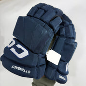 Used Navy CCM Tacks Pro Gloves | 14" | D364