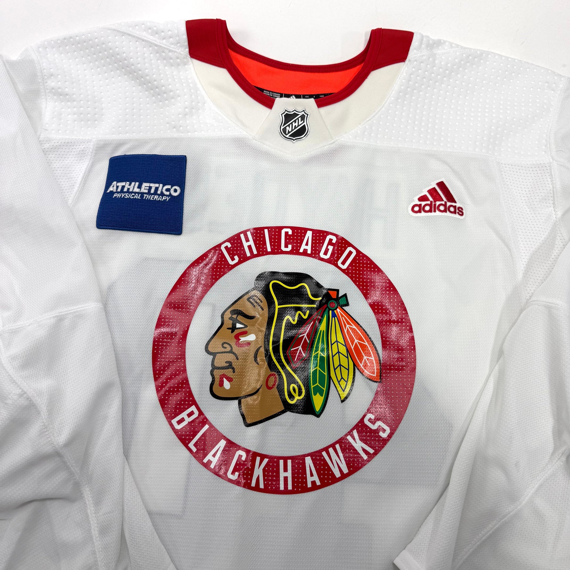 Used White Chicago Blackhawks Adidas MIC Practice Jersey | Size 58 | Hayden #40 - Top Flight Hockey