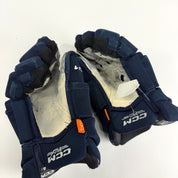 Used Navy CCM Tacks Pro Gloves | 14" | D371