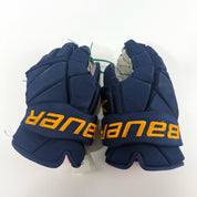 Used Navy STL Blues Bauer Vapor 2x Pro Gloves | 14" | D100 - Top Flight Hockey