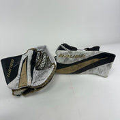 Used Vegas Knights White and Gold Hyperlite 2 Glove and Blocker | Regular | Patera