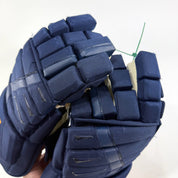 Used Navy STL Blues Warrior Alpha DX Pro Gloves | 14" | Suter | D169 - Top Flight Hockey
