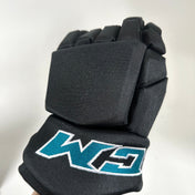 Brand New Black/Teal CCM HGTKPP Gloves 15" San Jose Sharks