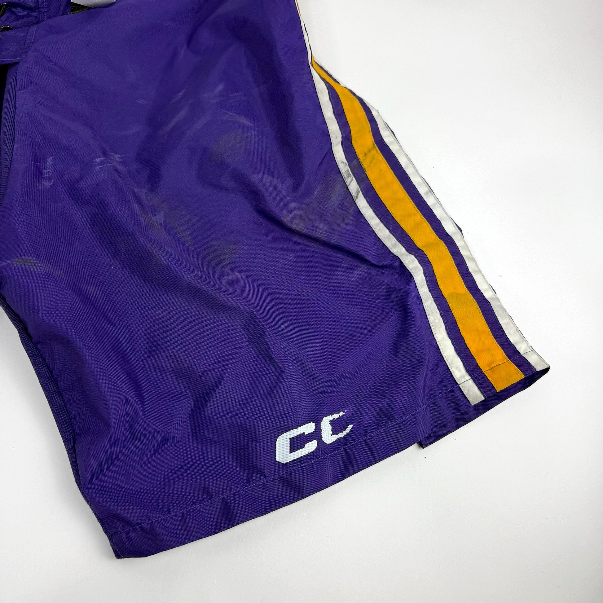 Used Purple and Yellow CCM PP10 Goalie Shell | Sr Large/XL | E356 - Top Flight Hockey