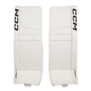 New CCM White E Flex 6.9 Goalie Leg Pads | 33+1" | #191520631468 - Top Flight Hockey