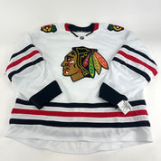 Brand New White MIC Adidas Chicago Blackhawks Blank Game Jersey - Size 60 - Top Flight Hockey