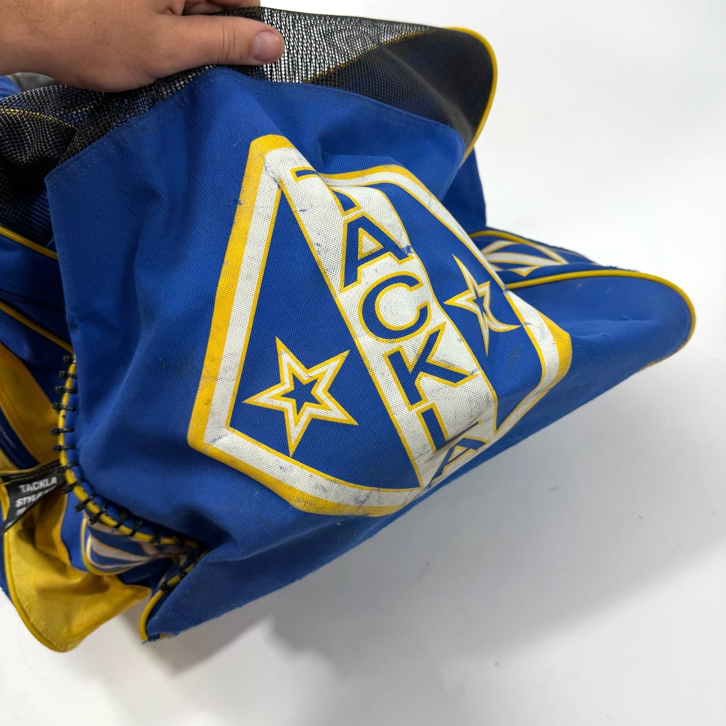 Used Blue and Yellow Tackla Player Bag | AB544