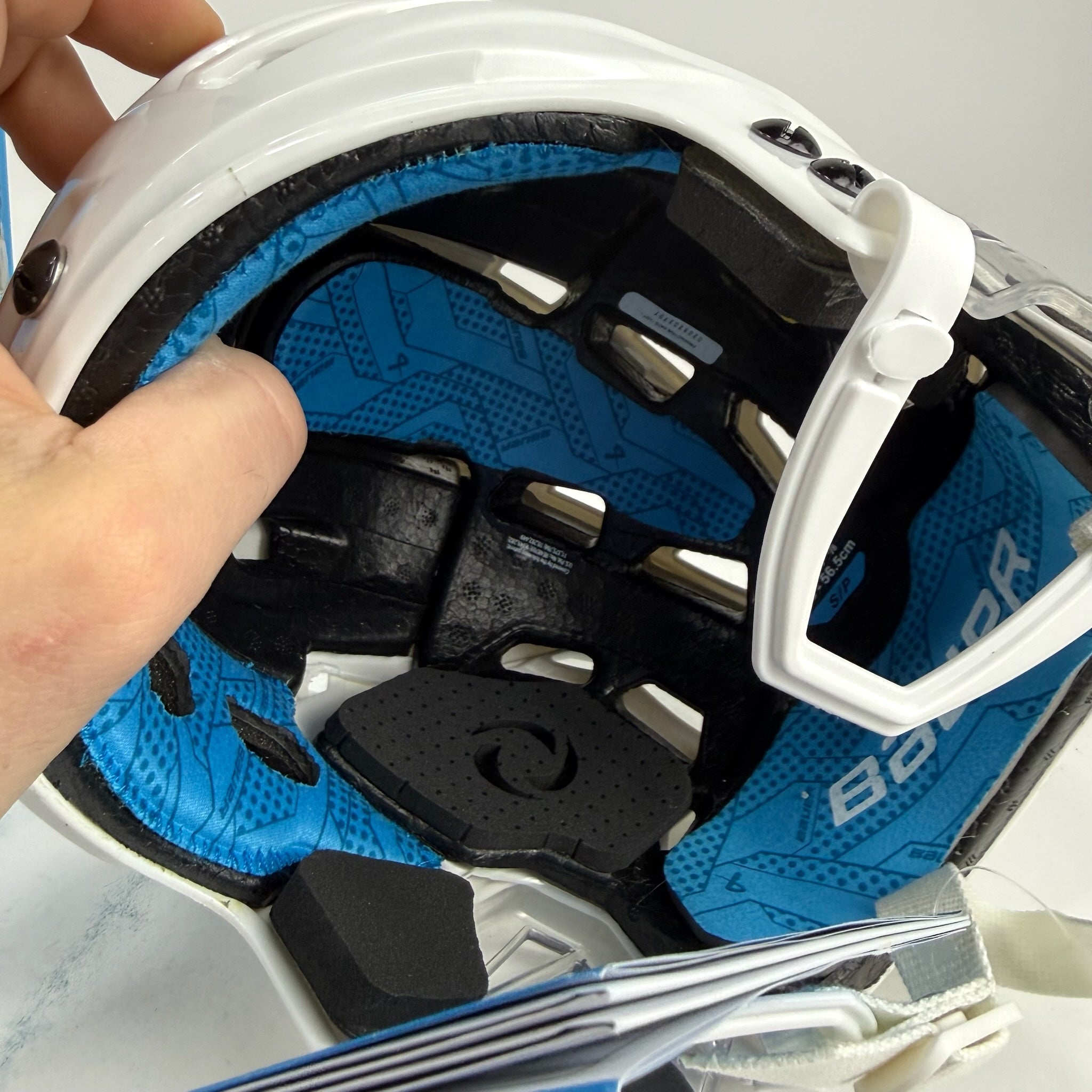 New White Bauer Re-Akt 65 Helmet | Senior Small | St. Louis Blues - Top Flight Hockey