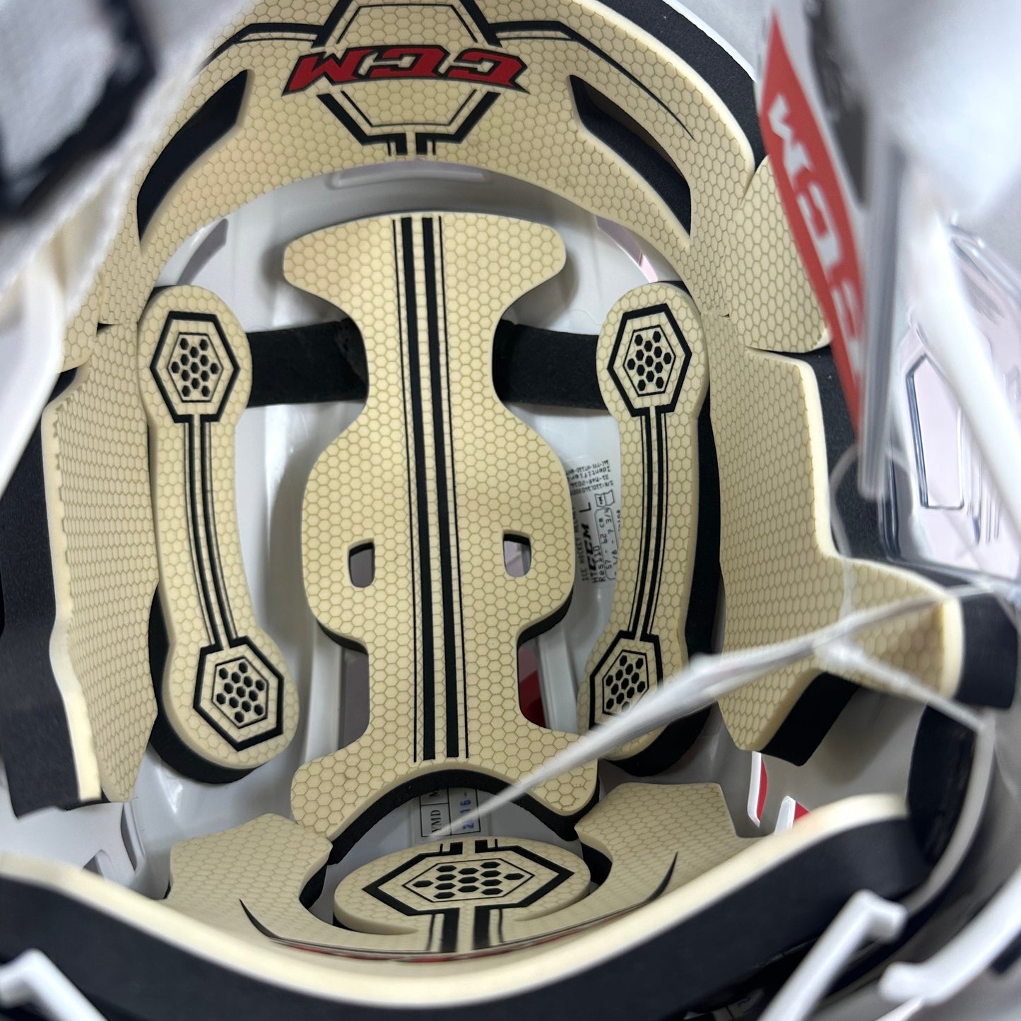 Brand New White CCM Resistance 110 Hockey Helmet - Senior Large - Top Flight Hockey