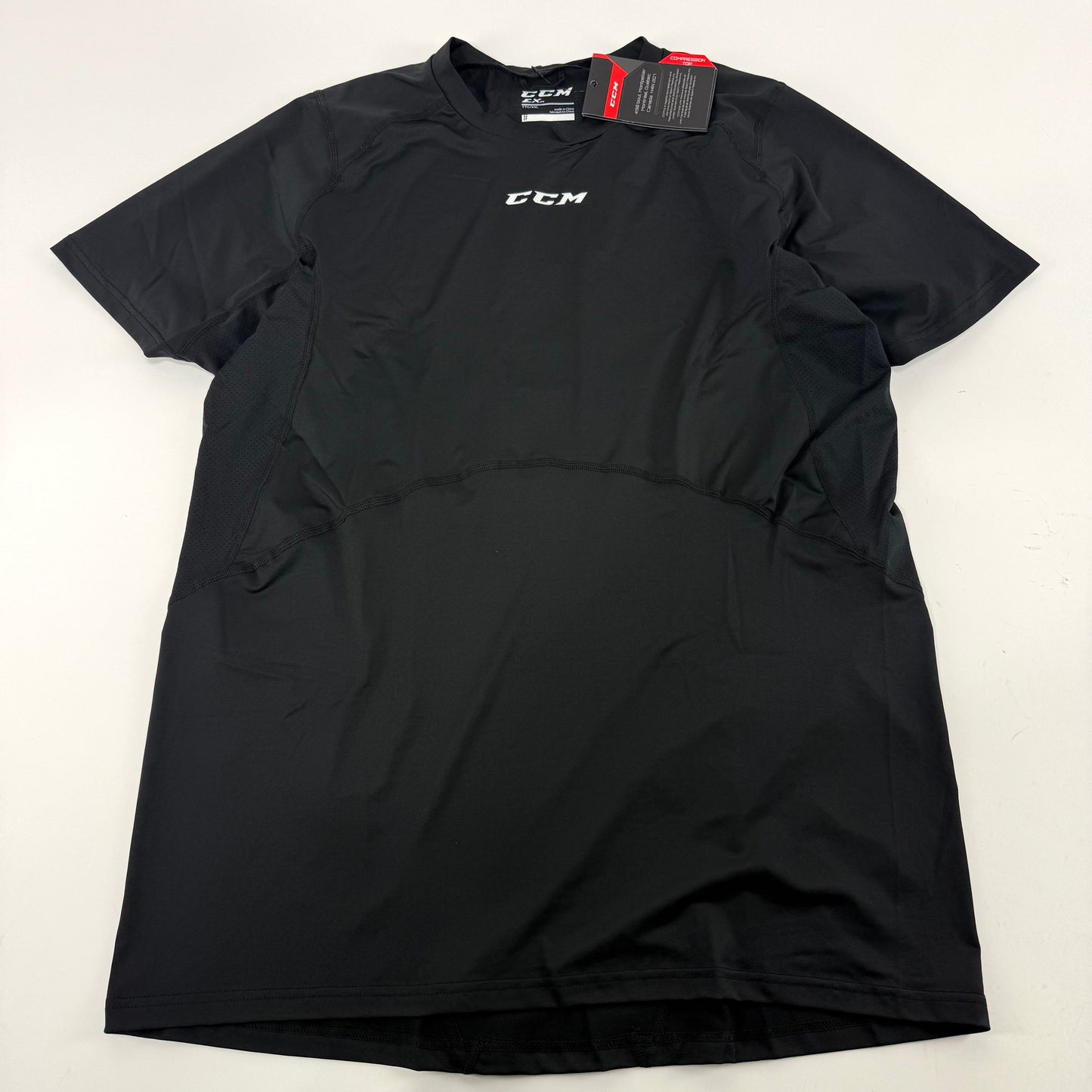 New Black Mens CCM Compression Short Sleeve Shirt | Senior XXL | #191520514747 - Top Flight Hockey