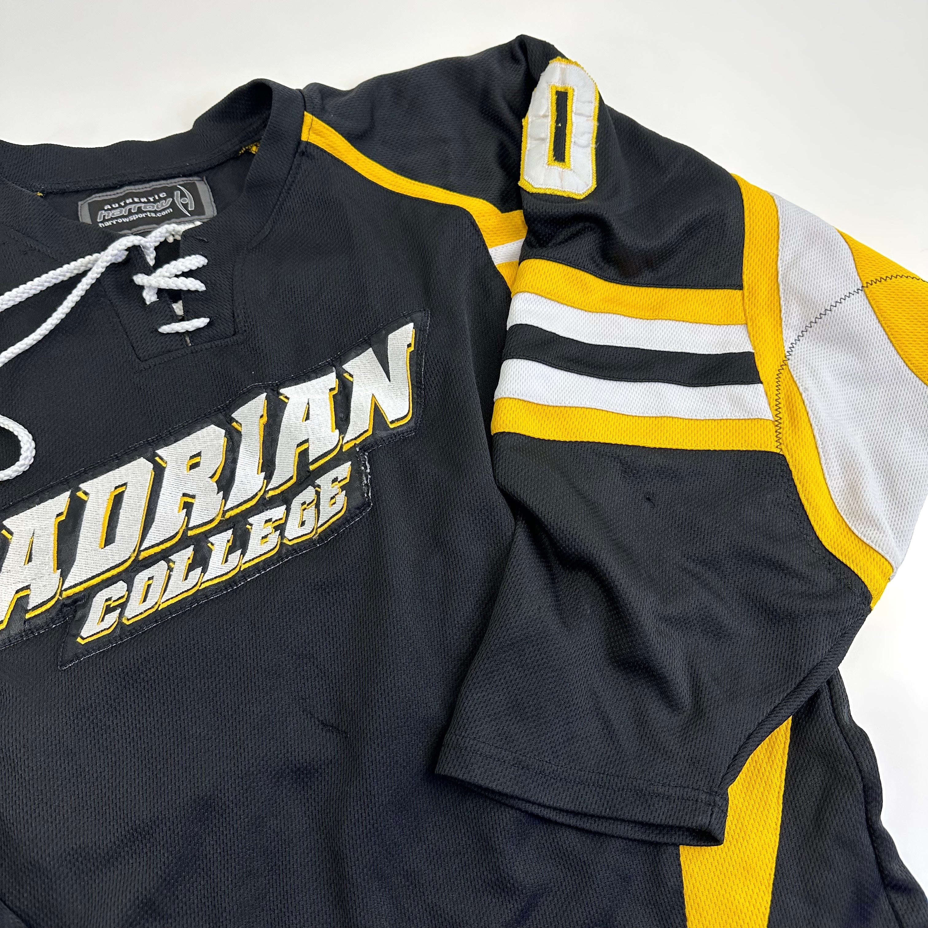 Used Adrian College Black Harrow Mens Game Jersey | Size XL | #8