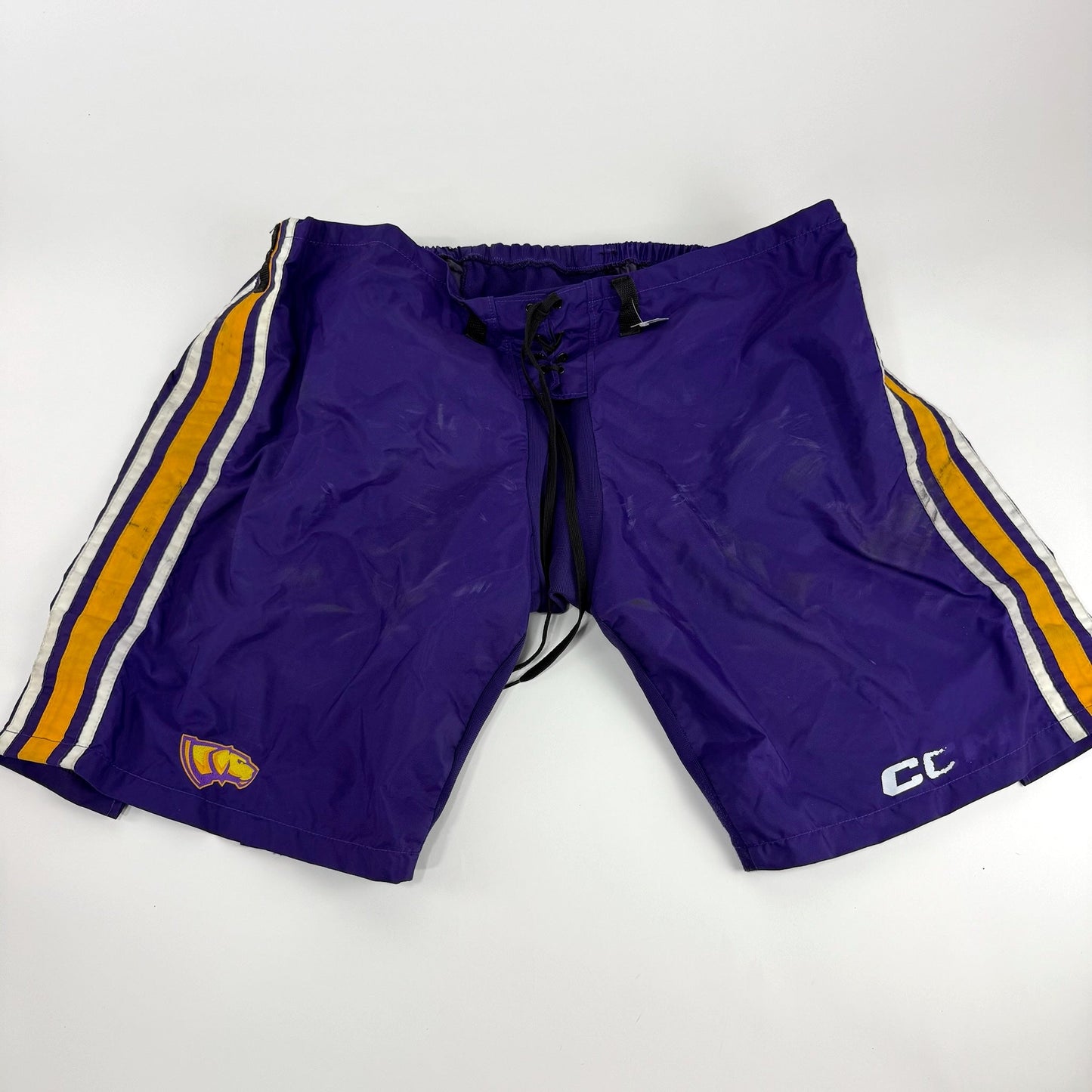 Used Purple and Yellow CCM PP10 Goalie Shell | Sr Large/XL | E356 - Top Flight Hockey
