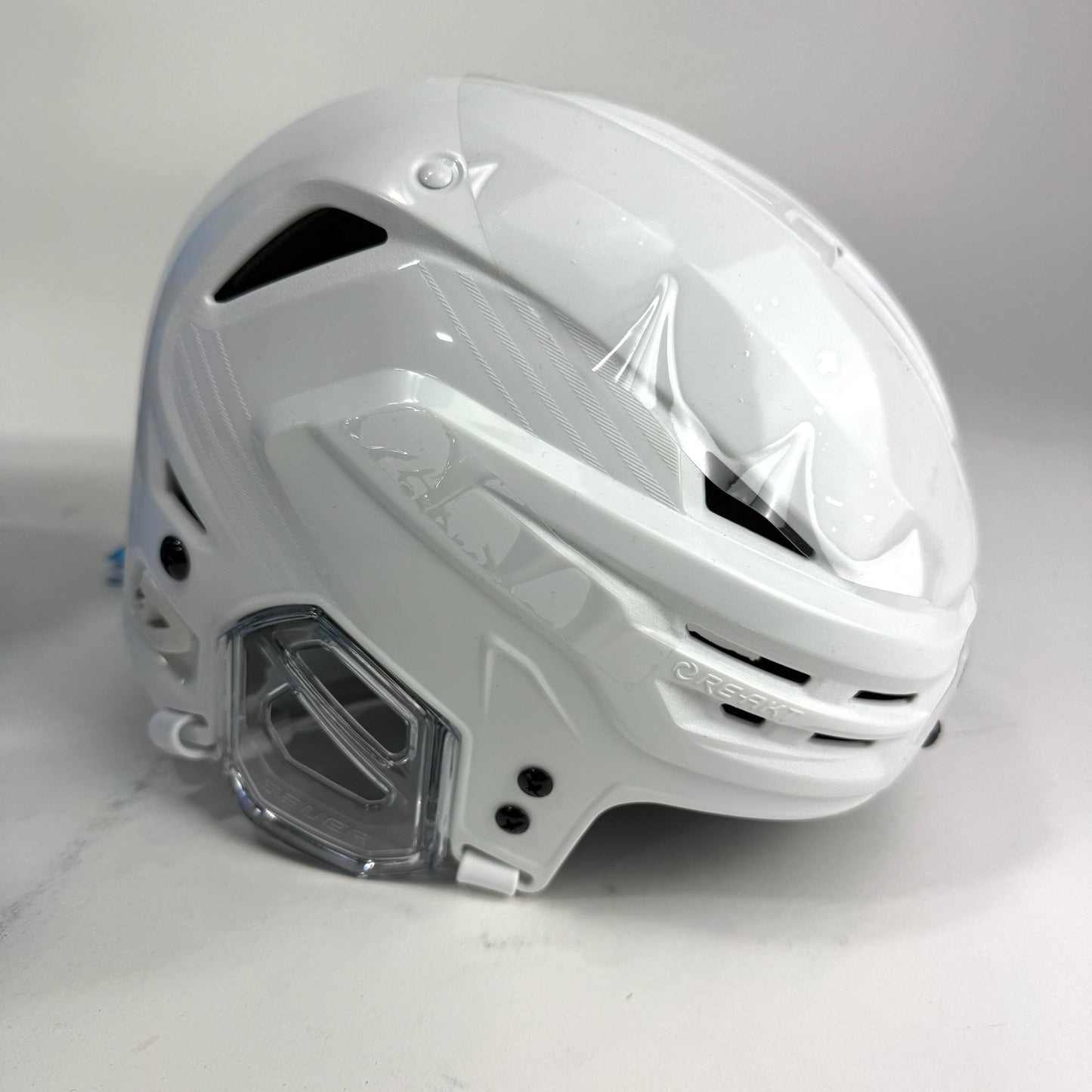 New White Bauer Re-Akt 85 Helmet | Senior Small | St. Louis Blues