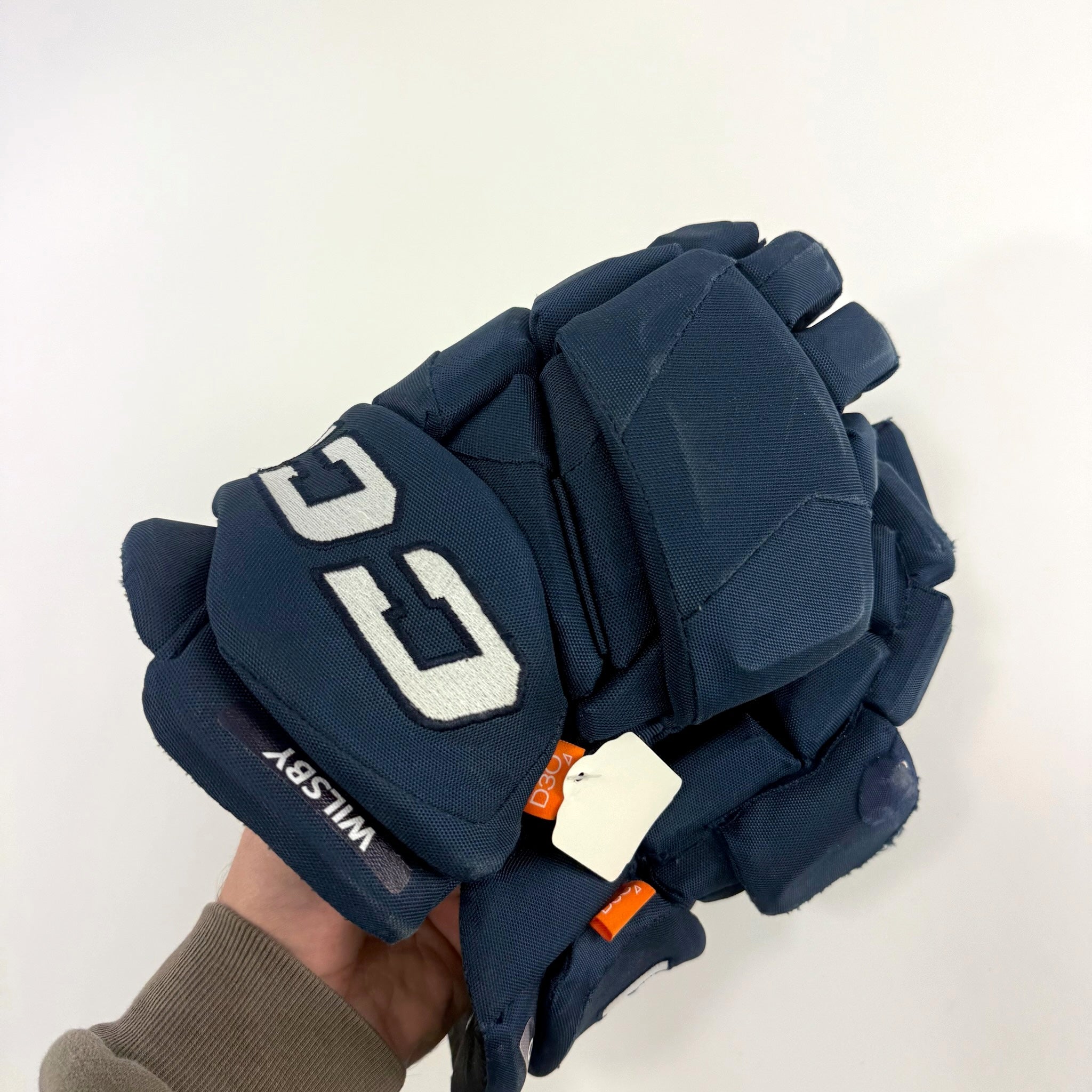 Used Navy CCM Jetspeed Pro Gloves | 14" | D369
