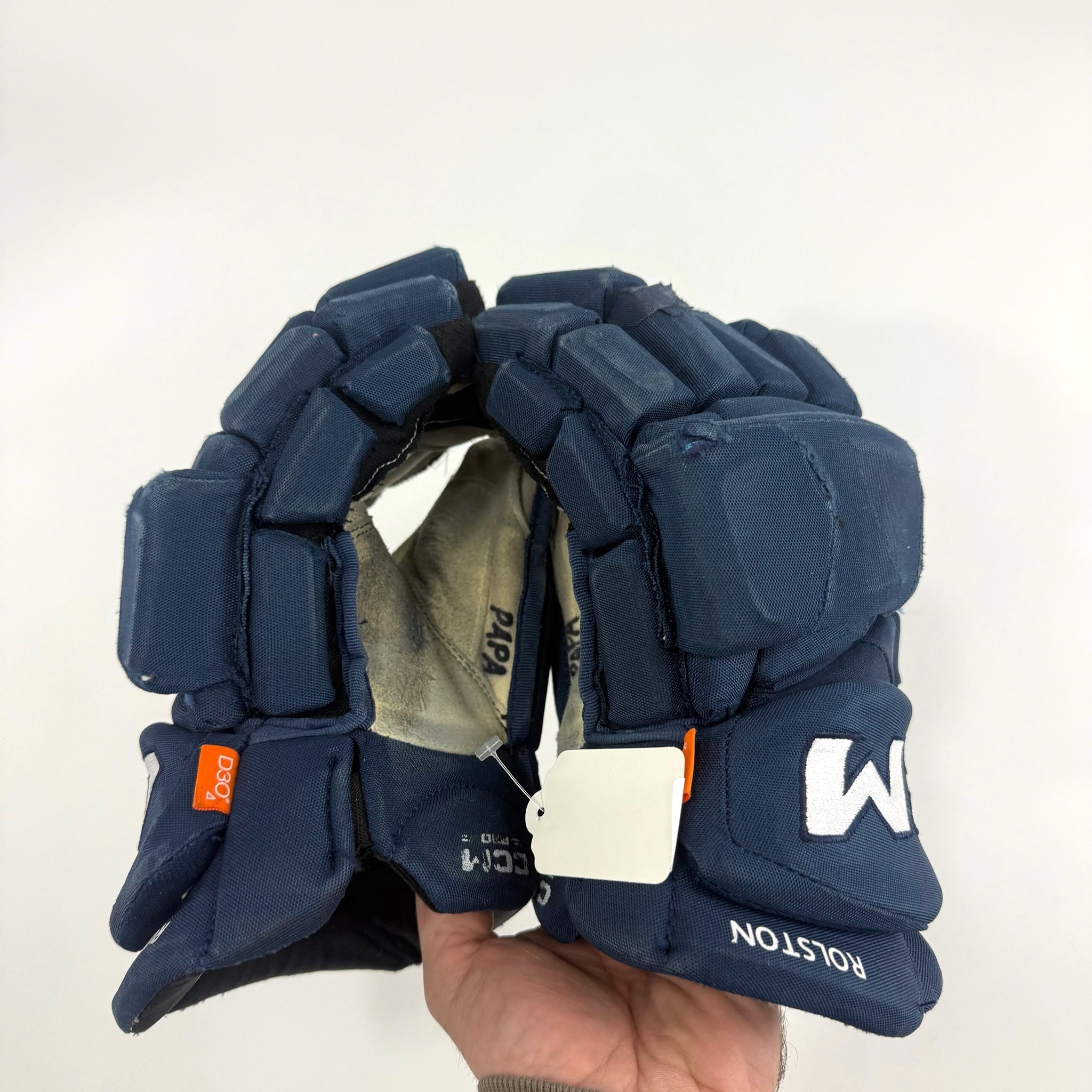 Used Navy CCM Jetspeed Pro Gloves | 14" | D361