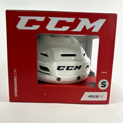 Brand New Small CCM Resistance 110 White Helmet - Top Flight Hockey