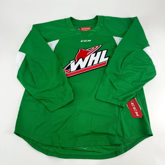 New Green and White CCM WHL All Star Jersey | Size 56 | 191520953706 - Top Flight Hockey