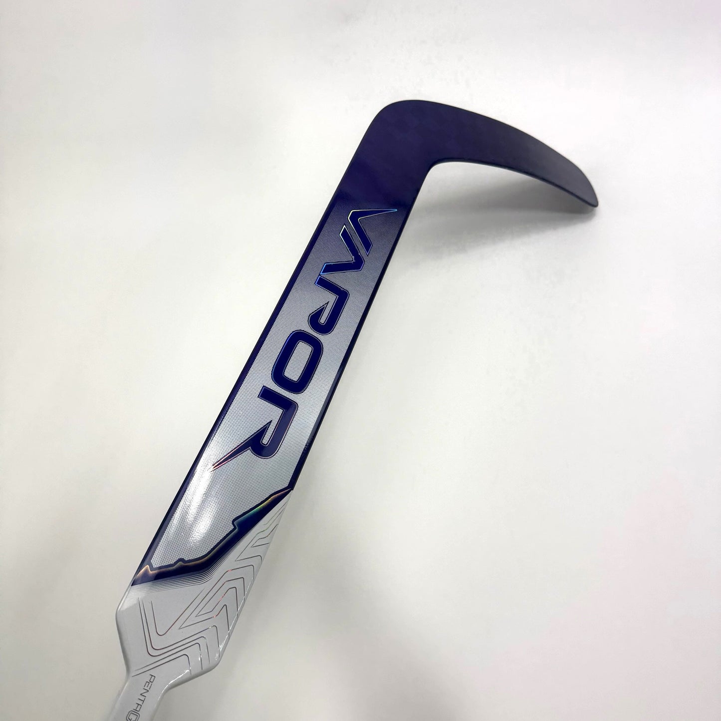 New Regular Purple and White Bauer Flylite Goalie Stick | 25.5" Paddle P31C Curve | BH430