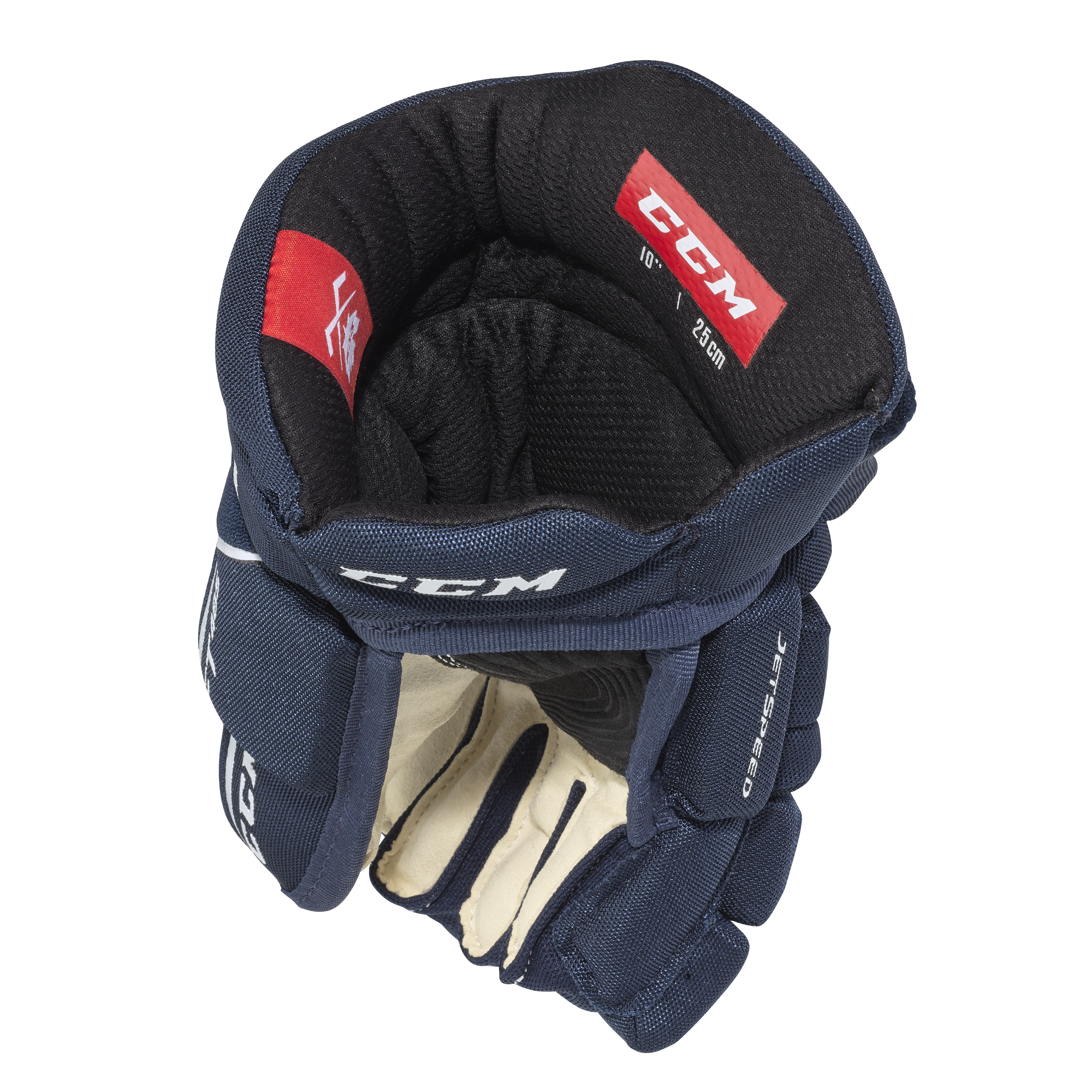 New CCM Navy Jetspeed FT485 Gloves | 10" | #191520281250 - Top Flight Hockey