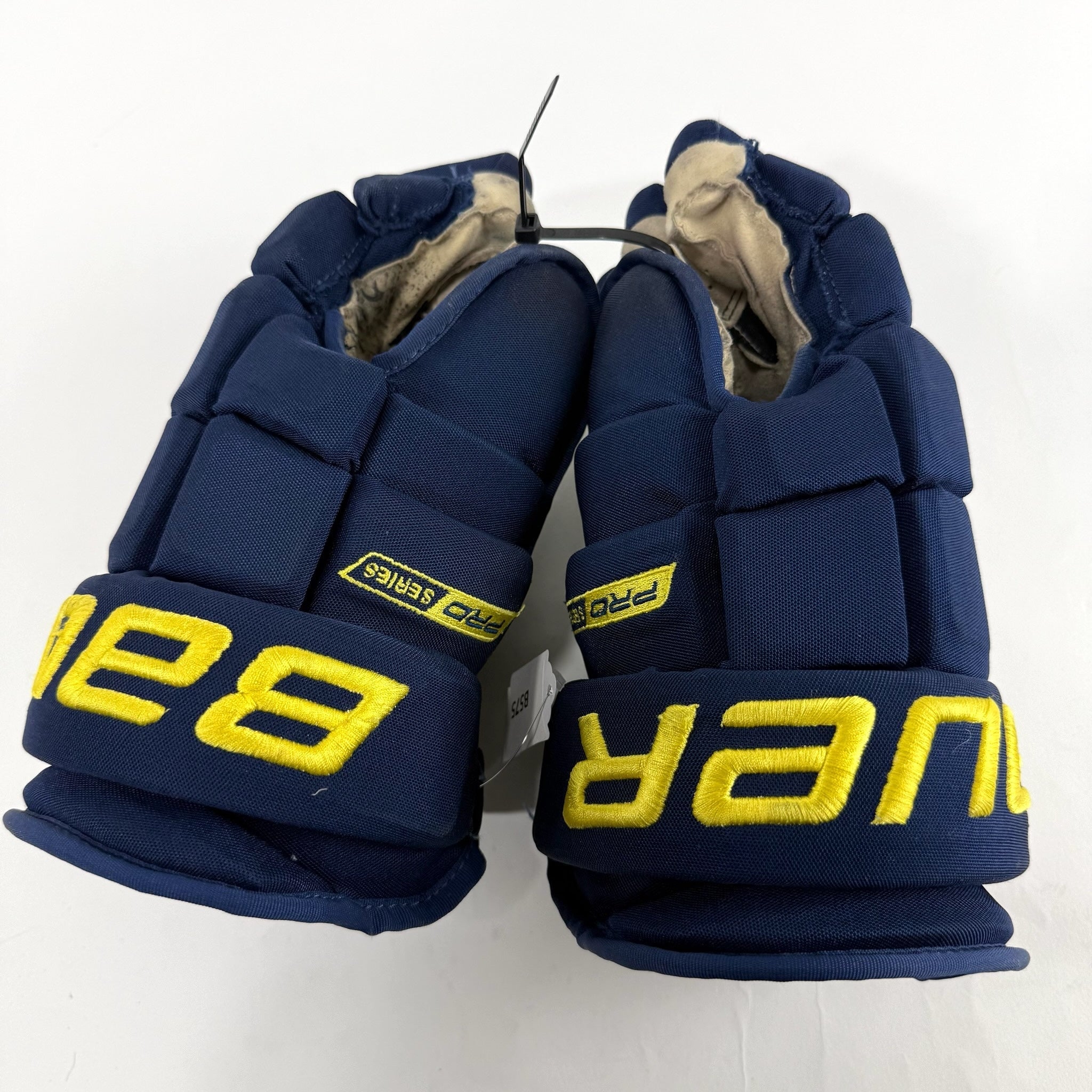 Used Navy and Yellow Bauer Pro Series Gloves | 14" | B575 - Top Flight Hockey