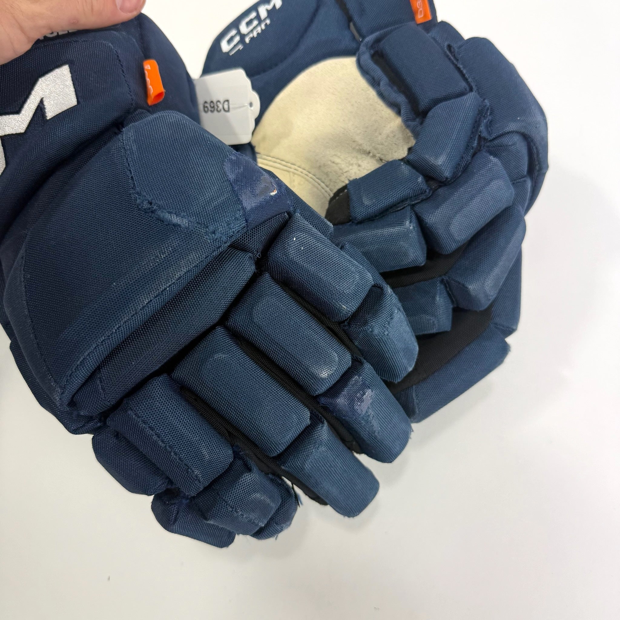 Used Navy CCM Jetspeed Pro Gloves | 14" | D369