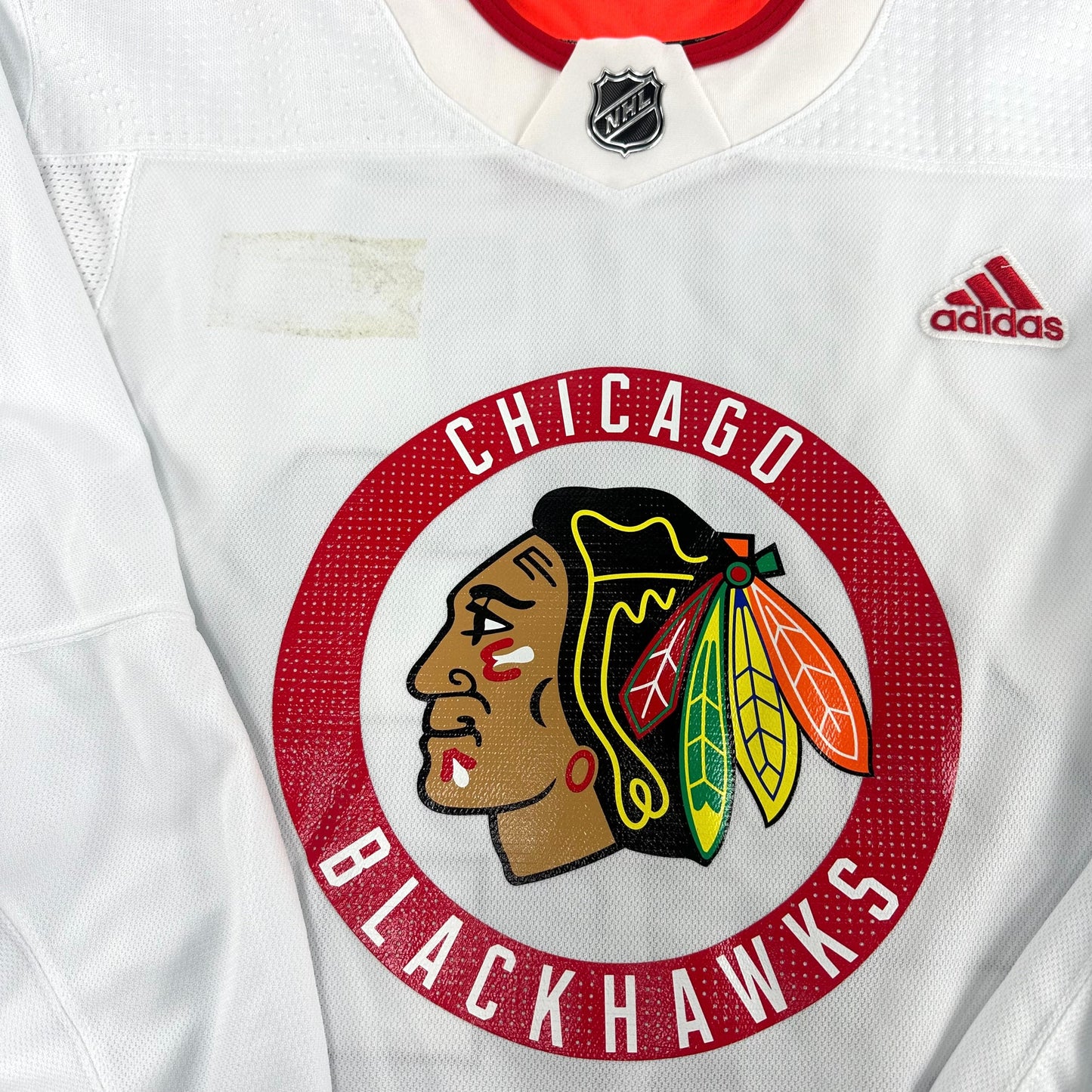 ROOS #48 - White Chicago Blackhawks Camp / Practice Jersey - Adidas MIC Size 56 - Top Flight Hockey