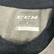 New CCM Mens Basecamp Two Tone Long Sleeve | Grey/Navy | Senior L | #191520510954 - Top Flight Hockey