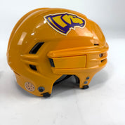 Used Sunflower Yellow CCM Tacks 910 Helmet | Medium | E478