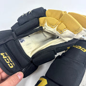 Used Black and Gold CCM HG97 Gloves | Vegas Knights | 14" | TBL252