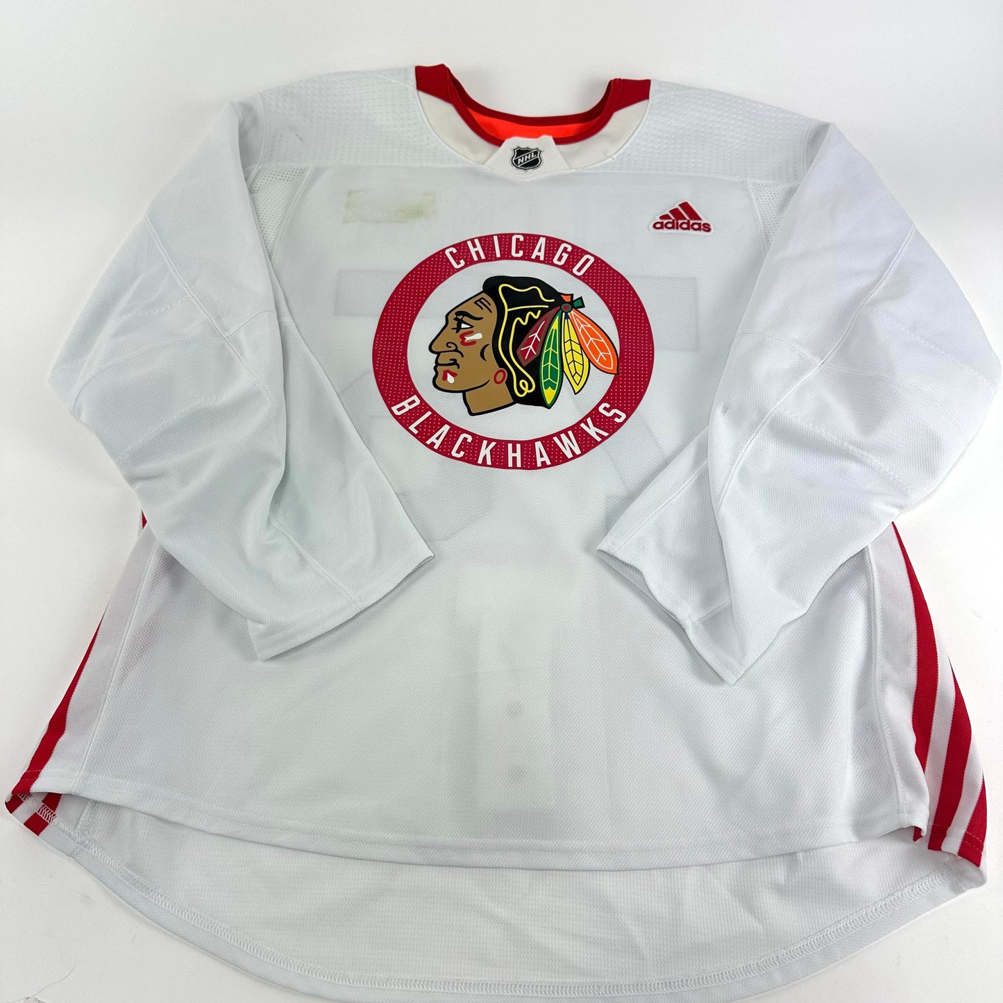 FELCMAN #75 - White Chicago Blackhawks Camp / Practice Jersey - Adidas MIC Size 58