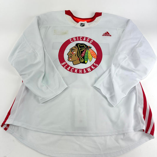 FELCMAN #75 - White Chicago Blackhawks Camp / Practice Jersey - Adidas MIC Size 58