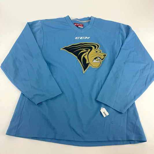 Used Baby Blue Lindenwood CCM Practice Jersey | Large | E242 - Top Flight Hockey