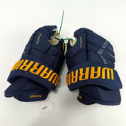 Used Navy STL Blues Warrior Alpha DX Pro Gloves | 14" | Suter | D95 - Top Flight Hockey
