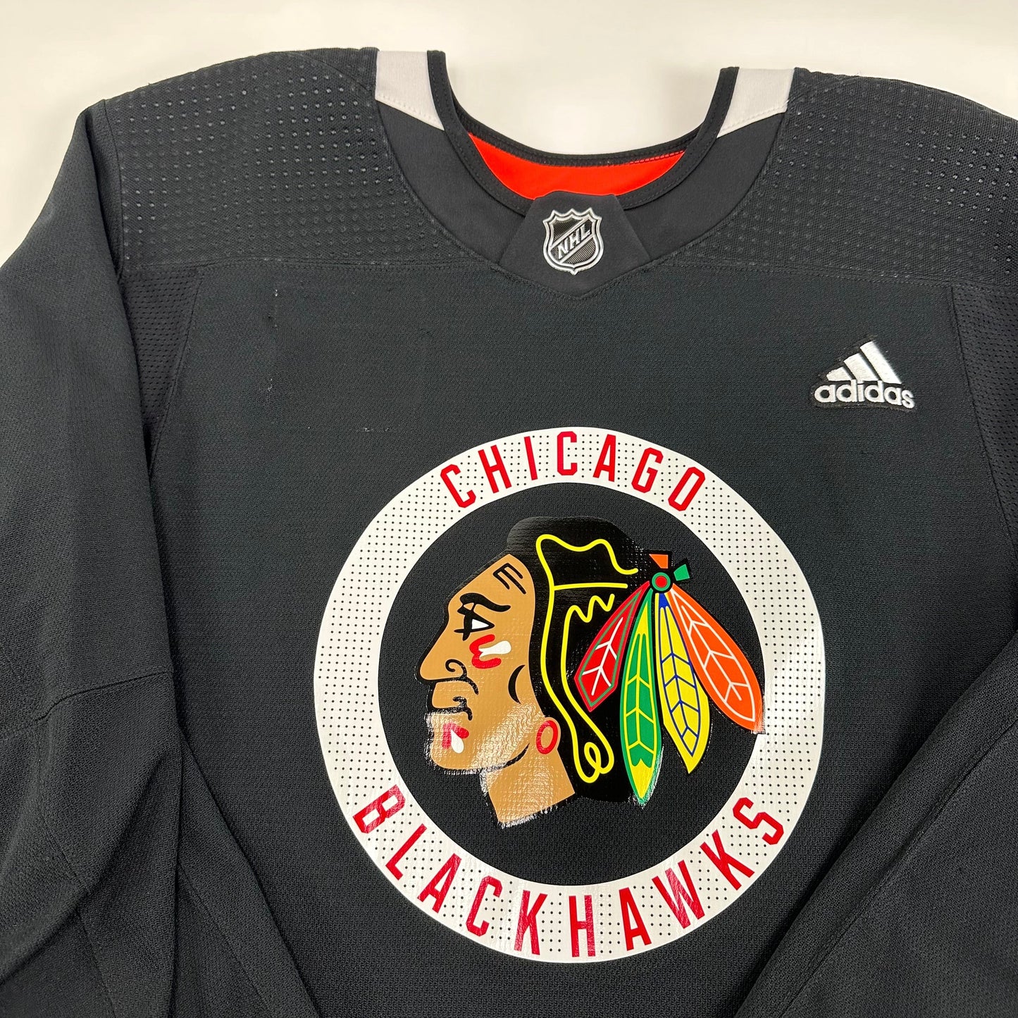 SENEY #62 - Black Chicago Blackhawks Practice Jersey - Adidas MIC Size 56