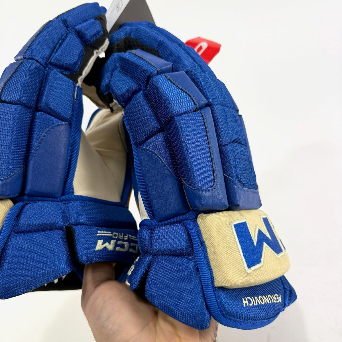 New STL Blues Heritage CCM HGCL Pro Gloves | 14" | Perunovic | D144 - Top Flight Hockey