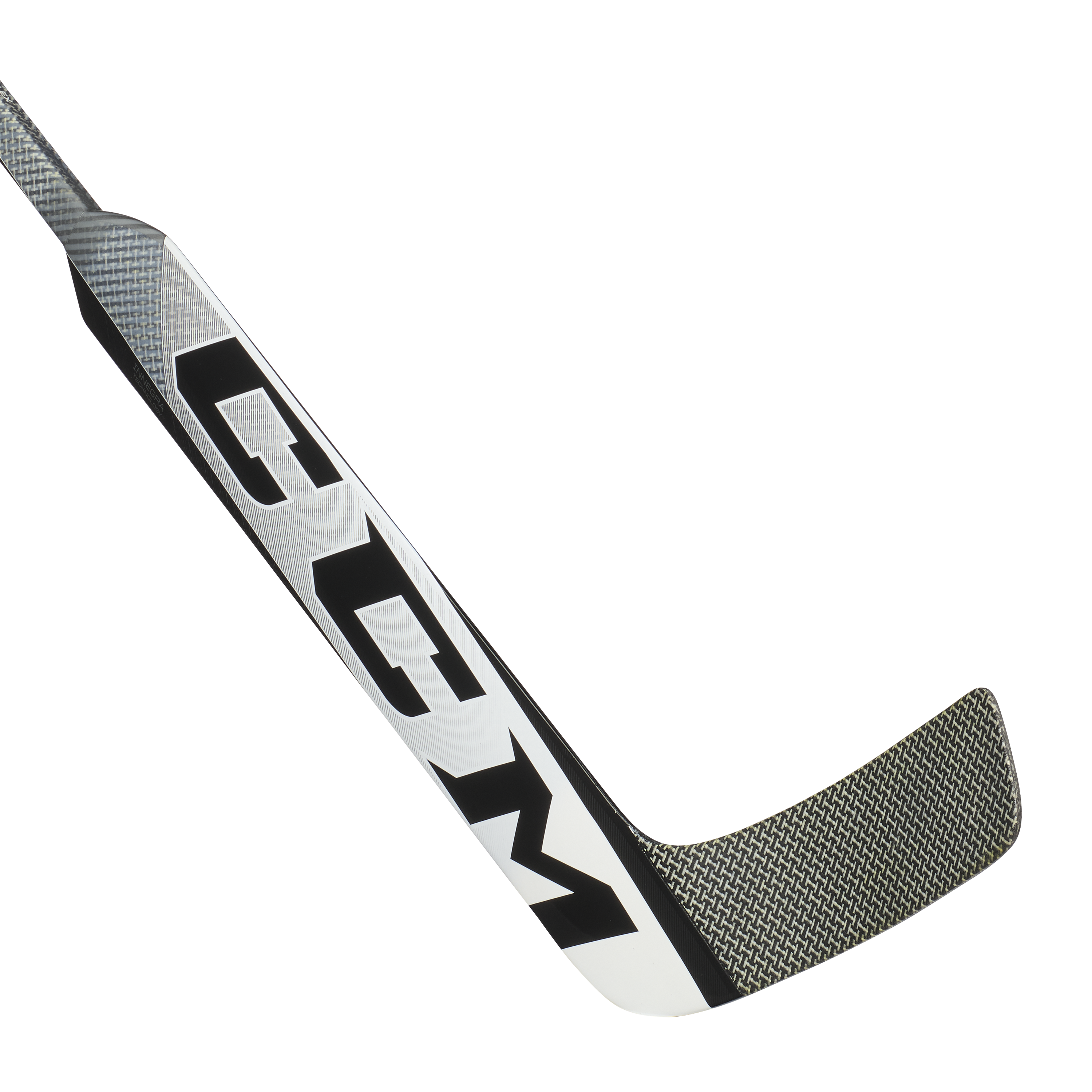 New Full Right CCM Black/White E Flex 5 Pro Goalie Stick | P4 Curve 27" | #191520207397 - Top Flight Hockey